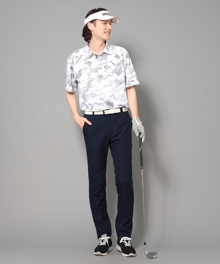 アダバット(メンズ)(adabat(Men))の【新レーベル ADABAT NAVY】UVカット／吸水速乾 モナコリンクスプリントポロシャツ30