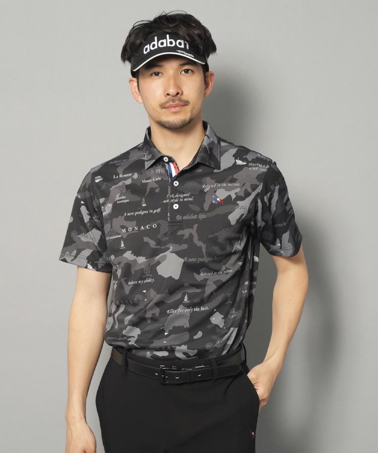アダバット(メンズ)(adabat(Men))の【新レーベル ADABAT NAVY】UVカット／吸水速乾 モナコリンクスプリントポロシャツ48