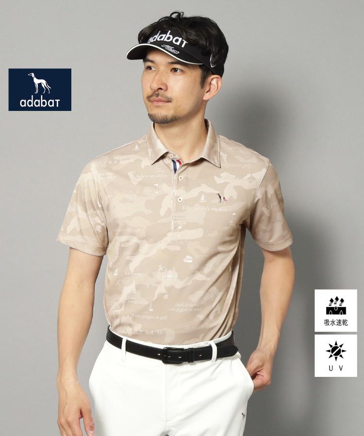 アダバット(メンズ)(adabat(Men))の【新レーベル ADABAT NAVY】UVカット／吸水速乾 モナコリンクスプリントポロシャツ ベージュ(152)
