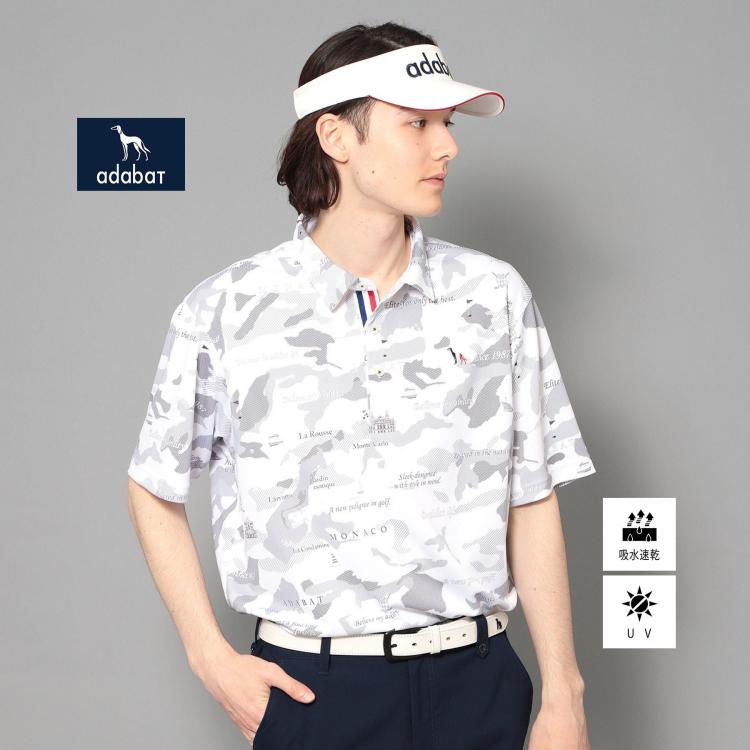 アダバット(メンズ)(adabat(Men))の【新レーベル ADABAT NAVY】UVカット／吸水速乾 モナコリンクスプリントポロシャツ ポロシャツ
