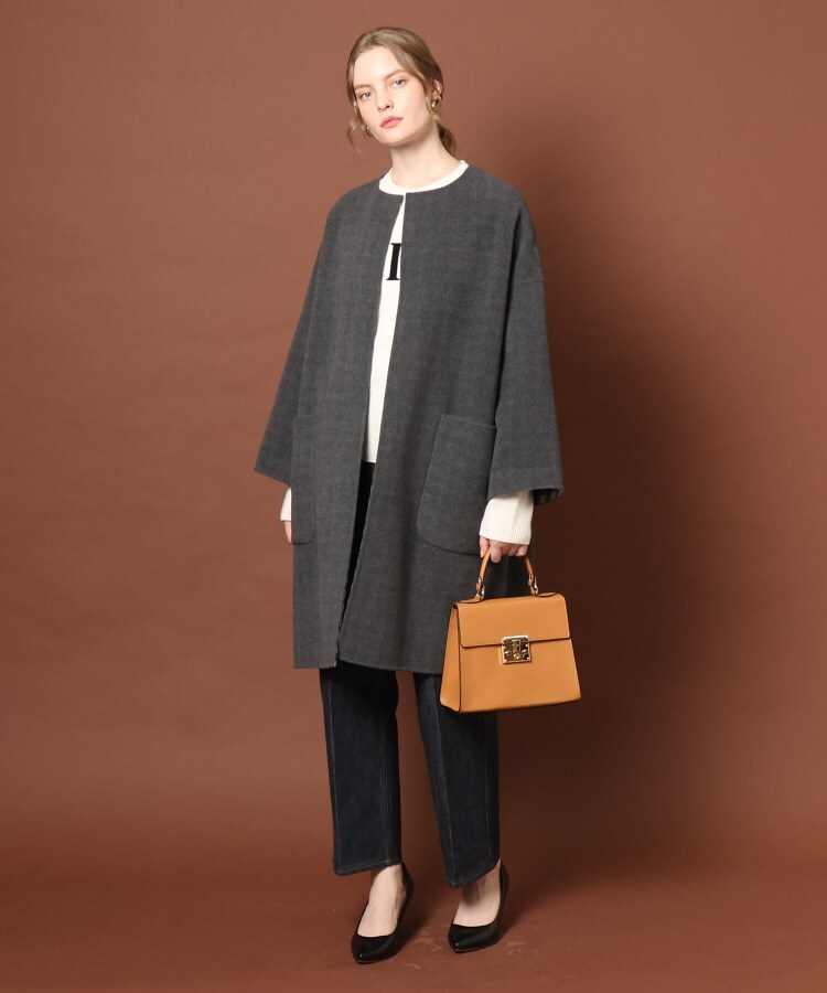 CLASSY.12月号掲載】【両面楽しめる】ウールチェックリバーシブル