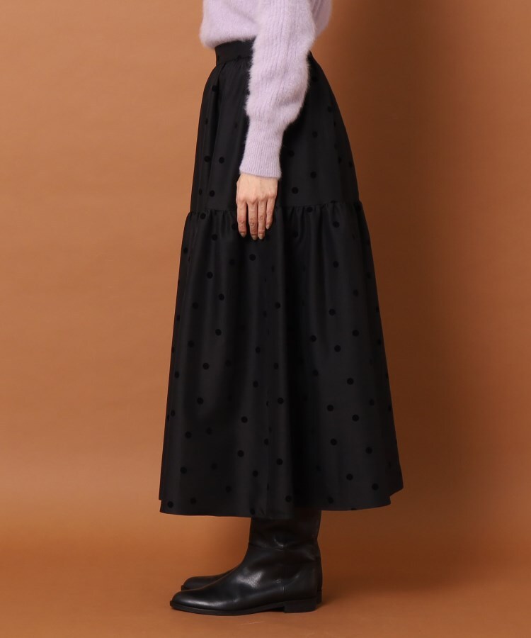 ドレステリア(レディース)(DRESSTERIOR(Ladies))の【洗える】フロッキードットタフタスカート3