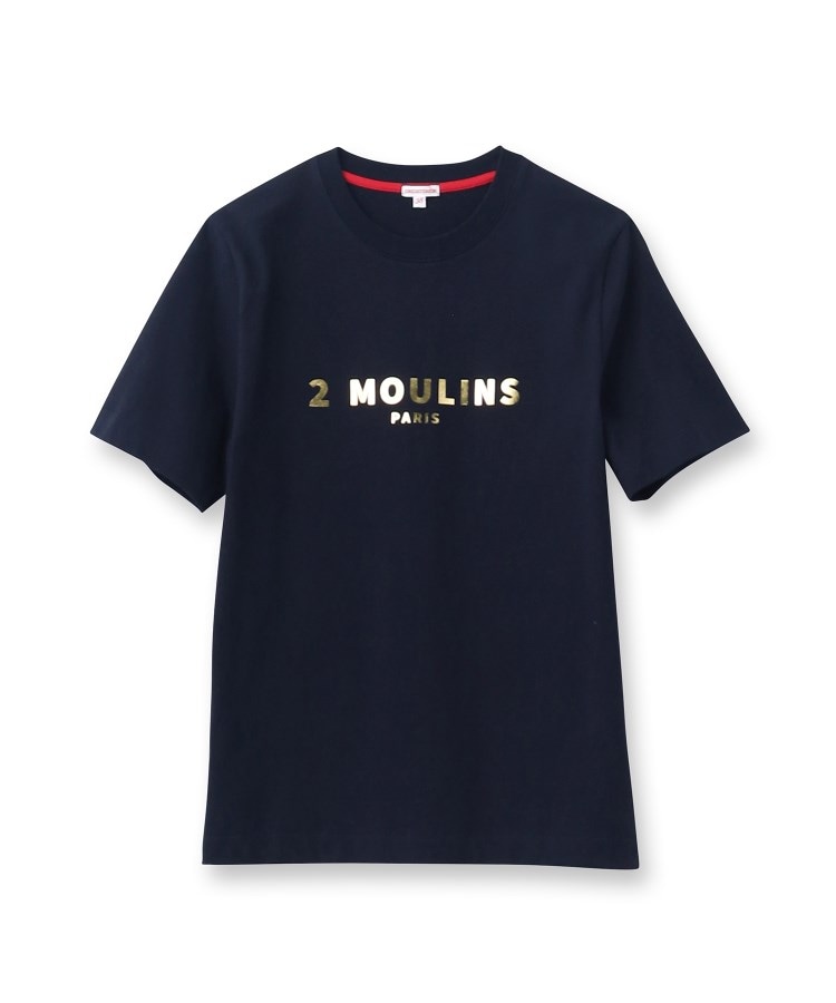 洗える】ベーシックコットン箔ロゴTシャツ(Tシャツ 洗える】ベーシックコットン箔ロゴTシャツ(Tシャツ