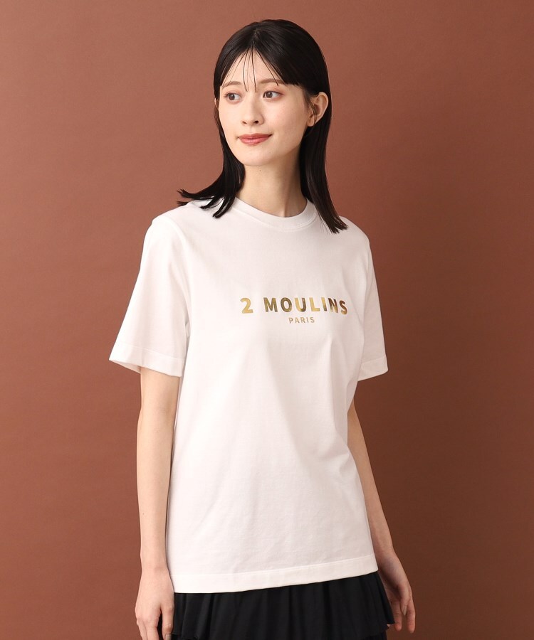 洗える】ベーシックコットン箔ロゴTシャツ（Tシャツ