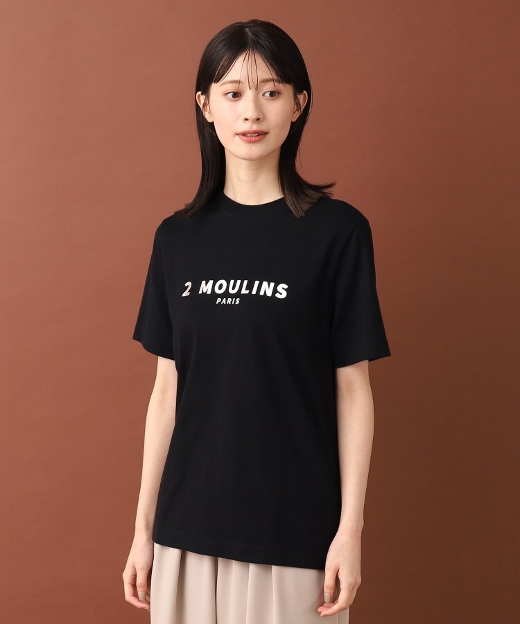 洗える】ベーシックコットン箔ロゴTシャツ(Tシャツ 洗える】ベーシックコットン箔ロゴTシャツ(Tシャツ