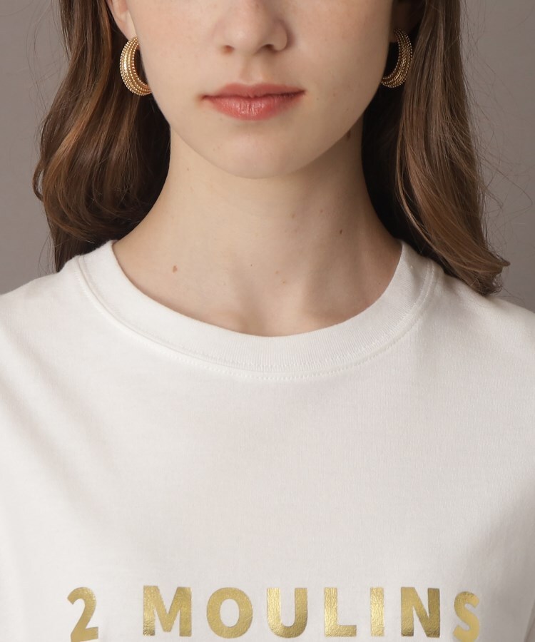 洗える】ベーシックコットン箔ロゴTシャツ(Tシャツ 洗える】ベーシックコットン箔ロゴTシャツ(Tシャツ