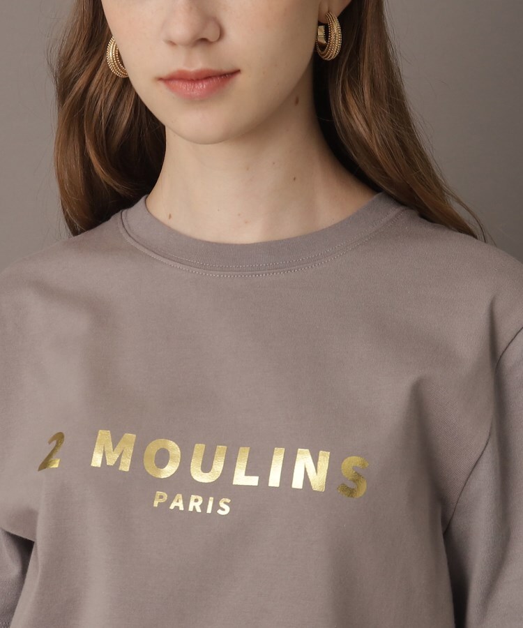 洗える】ベーシックコットン箔ロゴTシャツ(Tシャツ 洗える】ベーシックコットン箔ロゴTシャツ(Tシャツ