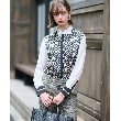 ドレステリア(レディース)(DRESSTERIOR(Ladies))のオーバーラップサークルシャツ グレージュ(150)