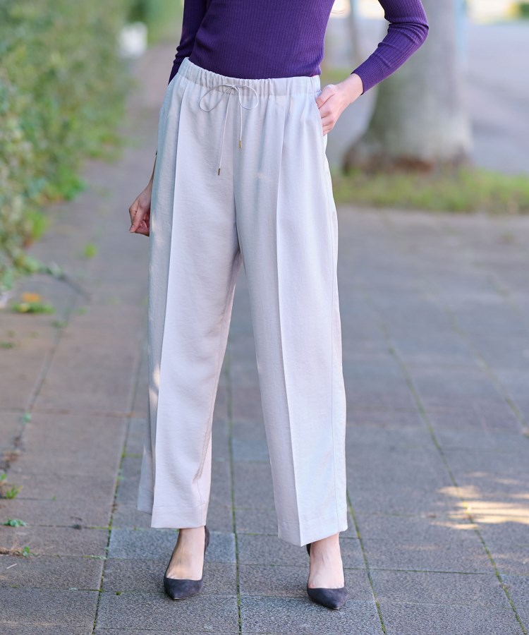 ドレステリア(レディース)(DRESSTERIOR(Ladies))の【リラックス/大人カジュアル】サテンイージーパンツ25