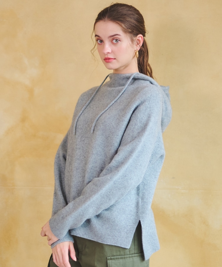 限定カラーあり】カシミヤブレンドフードニット(ニット 限定カラーあり】カシミヤブレンドフードニット(ニット
