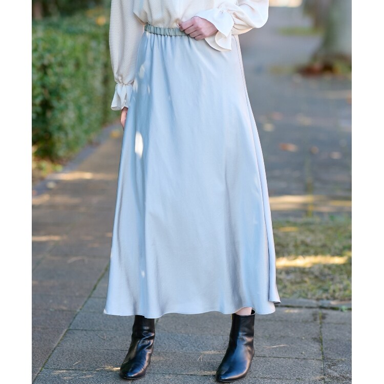 ドレステリア(レディース)(DRESSTERIOR(Ladies))のサテンナロースカート マキシ・ロングスカート