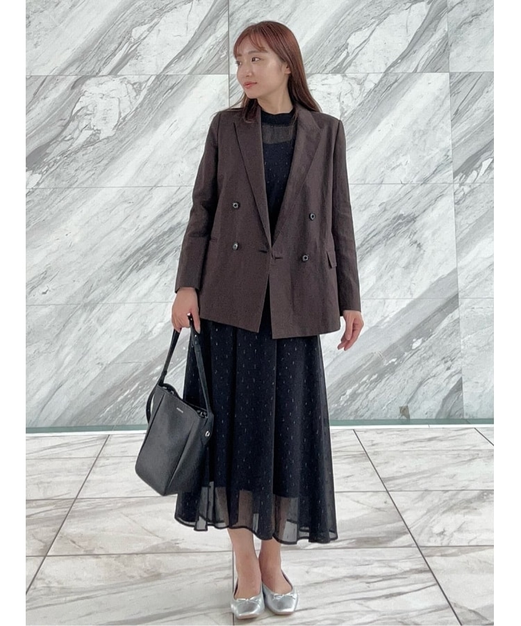 ドレステリア(レディース)(DRESSTERIOR(Ladies))の【CLASSY.5月号掲載】【セットアップ可】コットンリネンダブルジャケット38