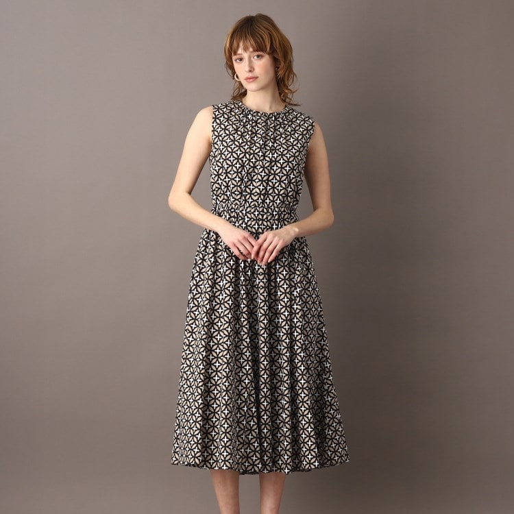 ドレステリア(レディース)(DRESSTERIOR(Ladies))のオーバーラップサークルノースリーブワンピース マキシ・ロングワンピース