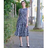 DRESSTERIOR｜オーバーラップサークルノースリーブワンピース