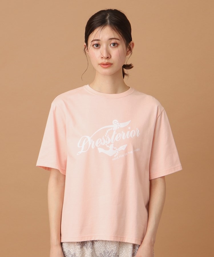 ドレステリア(レディース)(DRESSTERIOR(Ladies))の【洗える/大人カジュアル】マリンロゴプリントTシャツ11