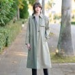 ドレステリア(レディース)(DRESSTERIOR(Ladies))の【上品/美シルエット】ライトトレンチコート カーキ(027)