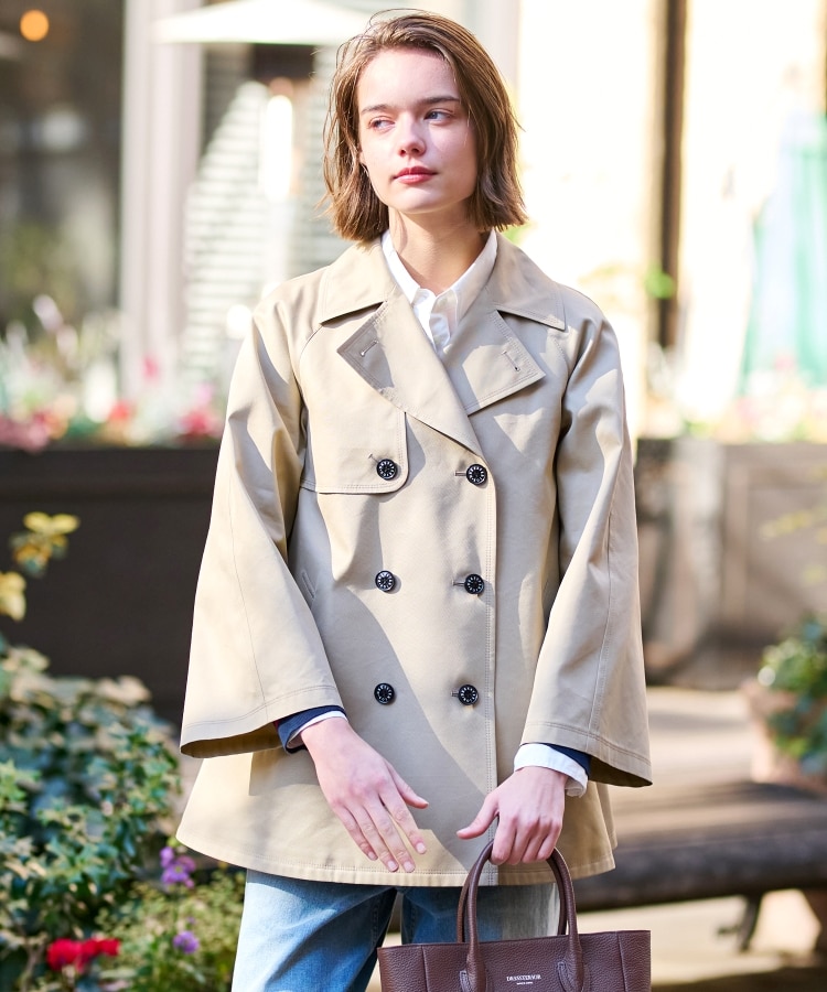 ドレステリア(レディース)(DRESSTERIOR(Ladies))の【撥水加工】Aラインショートトレンチジャケット5