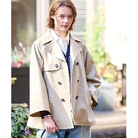 ドレステリア(レディース)(DRESSTERIOR(Ladies))の【撥水加工】Aラインショートトレンチジャケット