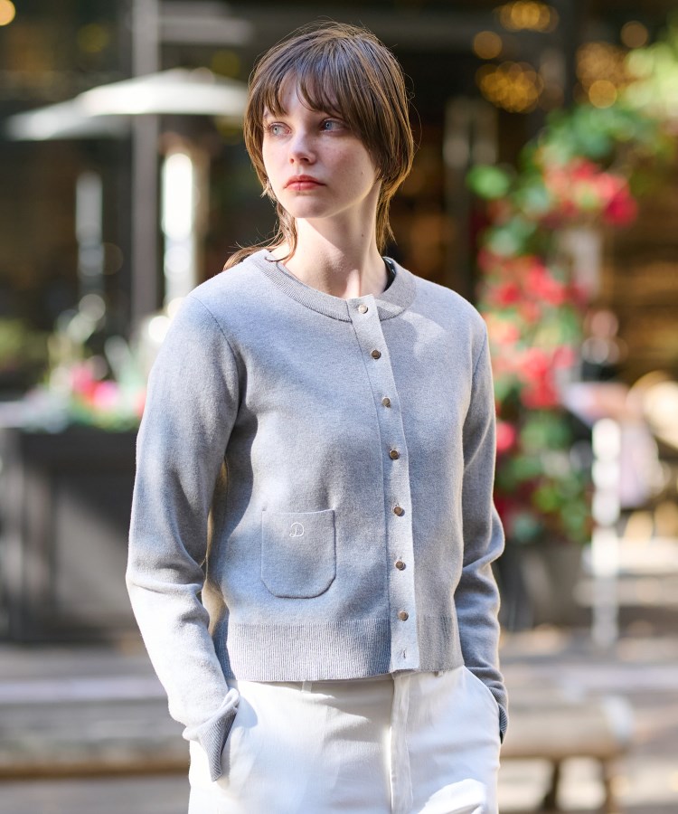 春色/洗える】ウォッシャブルコットンカシミヤ混カーディガン 春色/洗える】ウォッシャブルコットンカシミヤ混カーディガン