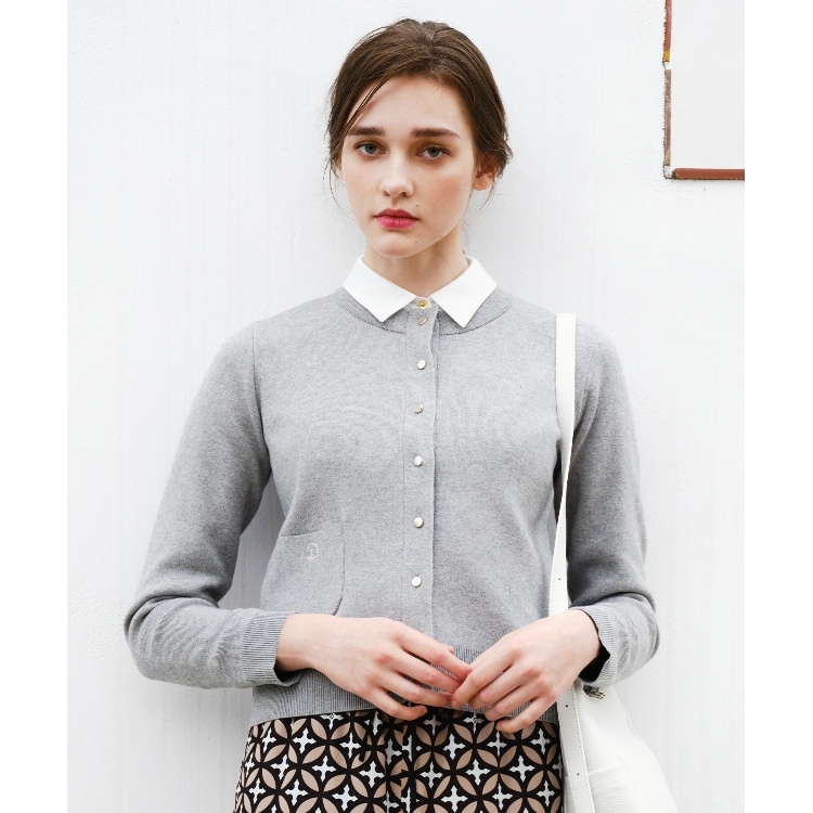 ドレステリア(レディース)(DRESSTERIOR(Ladies))の【春色/洗える】ウォッシャブルコットンカシミヤ混カーディガン カーディガン/ボレロ