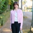 ドレステリア(レディース)(DRESSTERIOR(Ladies))の【春色/洗える】ウォッシャブルコットンカシミヤ混カーディガン ライトピンク(070)