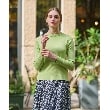 ドレステリア(レディース)(DRESSTERIOR(Ladies))のコットンフルニードルプルオーバーニット ライトグリーン(020)