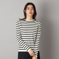 LACOSTE｜オーガニックコットン オーバーサイズ ボーダーニット