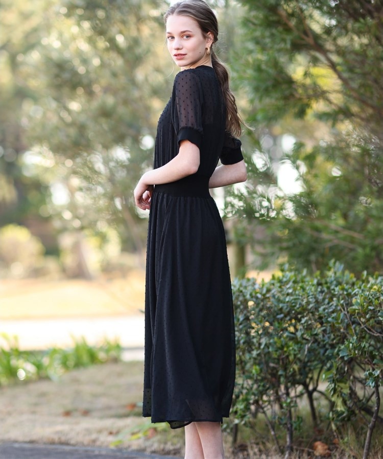 ドレステリア(レディース)(DRESSTERIOR(Ladies))の【EC・ルクア別注カラーあり】ドットカットジャカードハーフスリーブ2