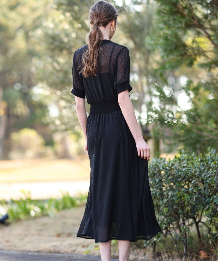 ドレステリア(レディース)(DRESSTERIOR(Ladies))の【EC・ルクア別注カラーあり】ドットカットジャカードハーフスリーブ4