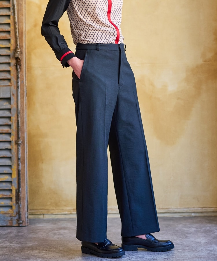 ドレステリア(レディース)(DRESSTERIOR(Ladies))の【洗える】リネンミックスストレッチワイドパンツ2