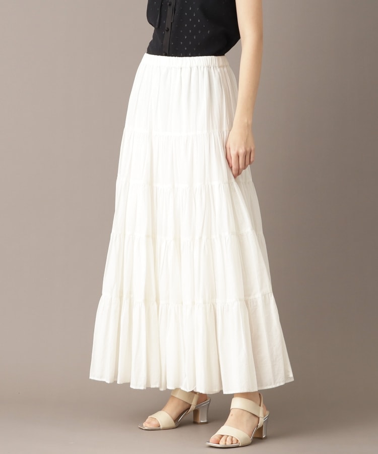 ドレステリア(レディース)(DRESSTERIOR(Ladies))の【大人百花春号掲載 モデル美香さん着用】洗える/コットンボイルティアードスカート11