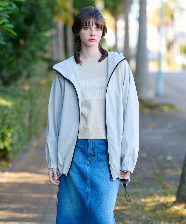 ドレステリア(レディース)(DRESSTERIOR(Ladies))の【洗える】撥水ストレッチアノラックパーカ ライトグレー(011)