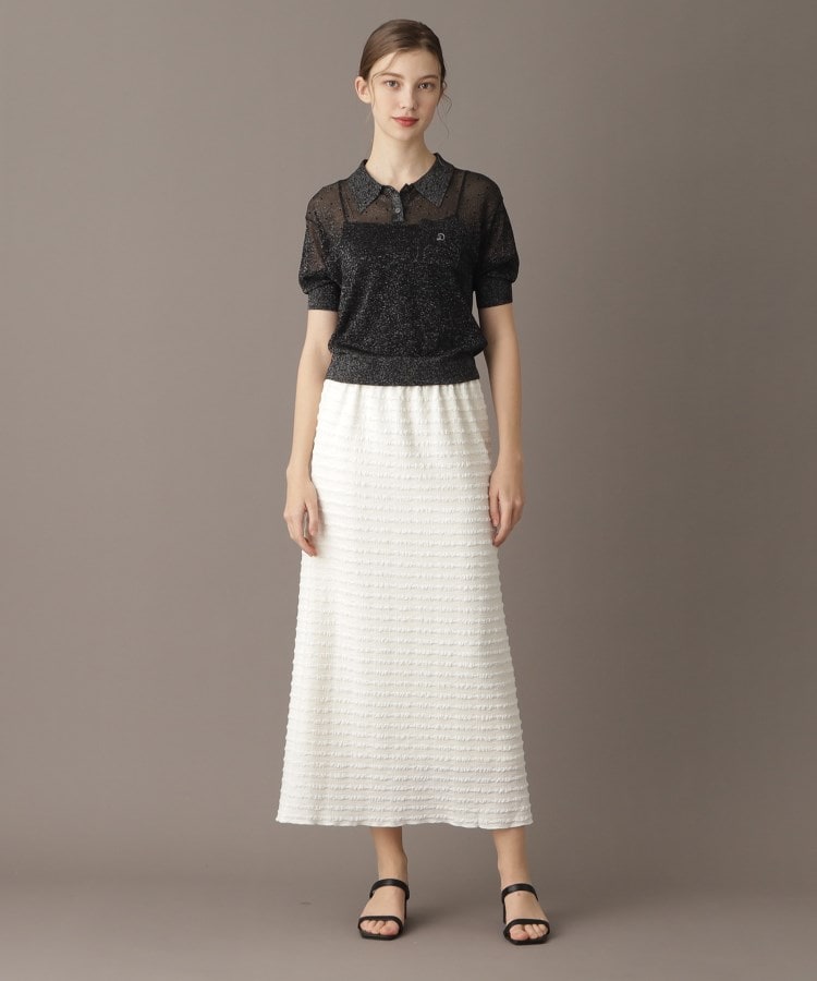 ドレステリア(レディース)(DRESSTERIOR(Ladies))の【大人百花春号掲載 モデル美香さん着用】ドットシアーポロ2