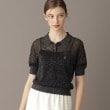 ドレステリア(レディース)(DRESSTERIOR(Ladies))の【大人百花春号掲載 モデル美香さん着用】ドットシアーポロ ブラック(119)