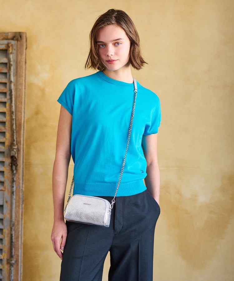 ドレステリア(レディース)(DRESSTERIOR(Ladies))の【定番/洗える】コットンシルク混フレンチスリーブニット23