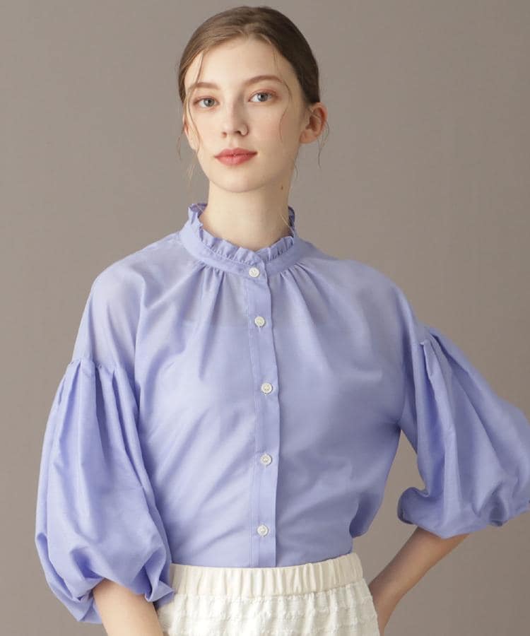 ドレステリア(レディース)(DRESSTERIOR(Ladies))の【洗える】スタンドフリルボリュームスリーブブラウス11