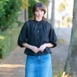 ドレステリア(レディース)(DRESSTERIOR(Ladies))の【洗える】スタンドフリルボリュームスリーブブラウス1