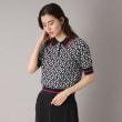 ドレステリア(レディース)(DRESSTERIOR(Ladies))の【大人百花春号掲載 モデル美香さん着用】オーバーラップサークルジャカードポロニット8