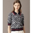 ドレステリア(レディース)(DRESSTERIOR(Ladies))の【大人百花春号掲載 モデル美香さん着用】オーバーラップサークルジャカードポロニット5