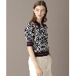 ドレステリア(レディース)(DRESSTERIOR(Ladies))の【大人百花春号掲載 モデル美香さん着用】オーバーラップサークルジャカードポロニット4