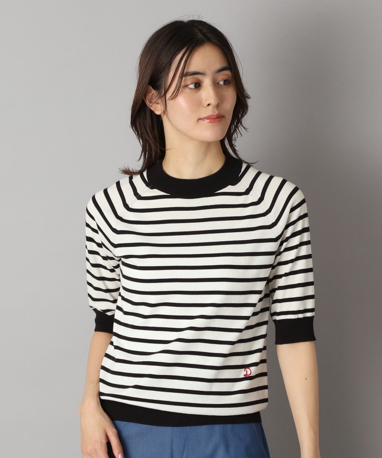 ドレステリア(レディース)(DRESSTERIOR(Ladies))の【洗える】マルチボーダーハーフスリーブニット10