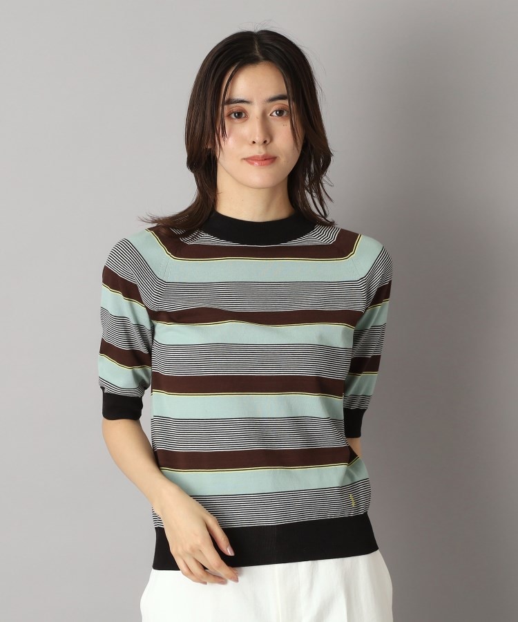 ドレステリア(レディース)(DRESSTERIOR(Ladies))の【洗える】マルチボーダーハーフスリーブニット20
