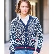 ドレステリア(レディース)(DRESSTERIOR(Ladies))のオーバーラップサークルジャカードニットカーデ4
