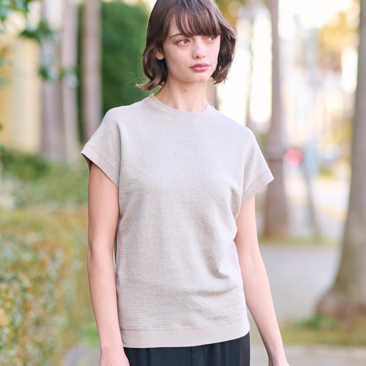 ドレステリア(レディース)(DRESSTERIOR(Ladies))の【毎年人気！／洗える】リネン裏毛フレンチプルオーバー カットソー