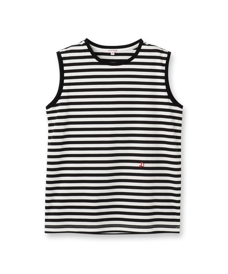 ドレステリア(レディース)(DRESSTERIOR(Ladies))の【接触冷感/抗菌防臭/消臭】アイスクリアコットンボーダーノースリーブ1