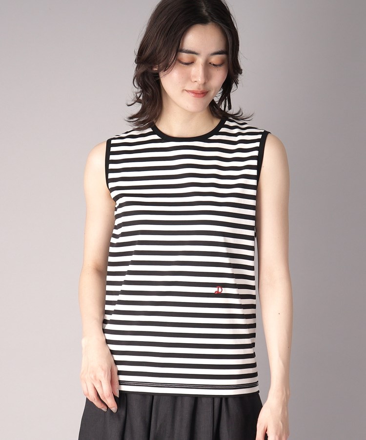 ドレステリア(レディース)(DRESSTERIOR(Ladies))の【接触冷感/抗菌防臭/消臭】アイスクリアコットンボーダーノースリーブ11