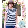 ドレステリア(レディース)(DRESSTERIOR(Ladies))の【接触冷感/抗菌防臭/消臭】アイスクリアコットンボーダーノースリーブ ブラック(319)