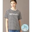 ドレステリア(レディース)(DRESSTERIOR(Ladies))の【接触冷感/抗菌防臭/消臭】アイスクリアコットン VIERNESロゴボーダーT ブラック(319)