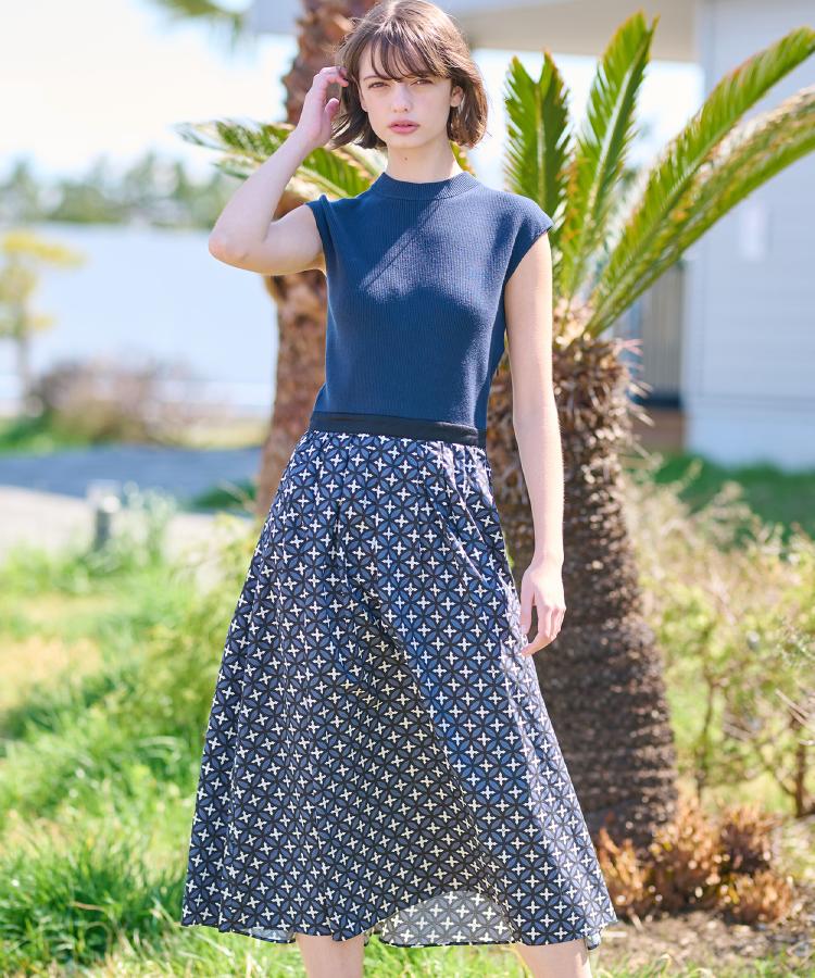 ドレステリア(レディース)(DRESSTERIOR(Ladies))の【洗える】オーバーラップサークルフレンチスリーブワンピ19