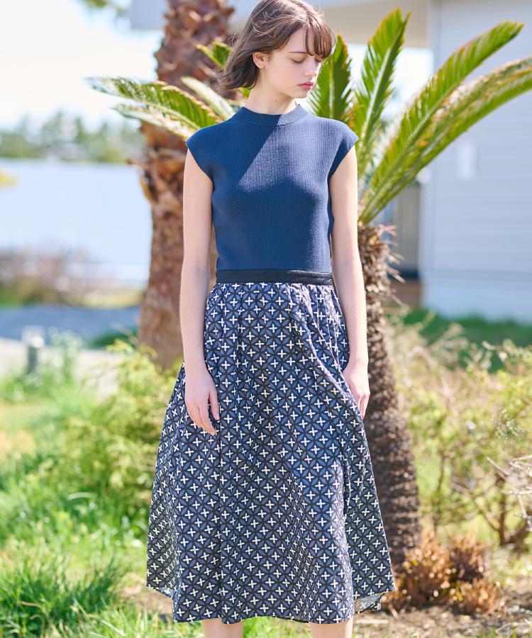 ドレステリア(レディース)(DRESSTERIOR(Ladies))の【洗える】オーバーラップサークルフレンチスリーブワンピ21